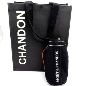 Moët & Chandon Rare Champagne Tote Bag & Bottle Insulator Set Black